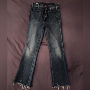 Mother Jeans - The Hustler Patch Pocket Ankle Fray